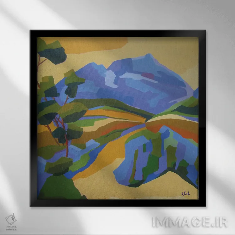 تابلو دکوراتیو An Emblematic Site In Southern France,قله سن-لو ، مکا… اثر ژان-نوئل لو ژونتر - نمای قابدار مشکی