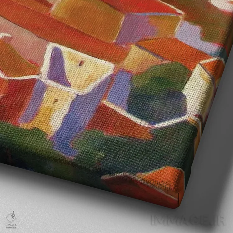 تابلو دکوراتیو لس بو-دو-پروانس اثر ژان-نوئل لو ژونتر - نمای نزدیک بافت بوم