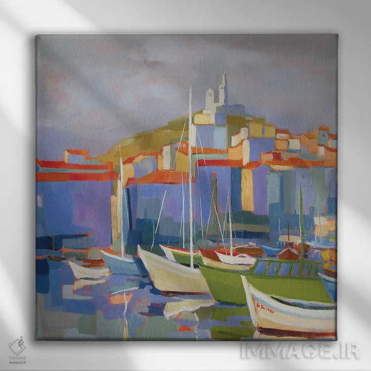 تابلو دکوراتیو مارسی I اثر ژان-نوئل لو ژونتر - نمای روبهرو روی دیوار