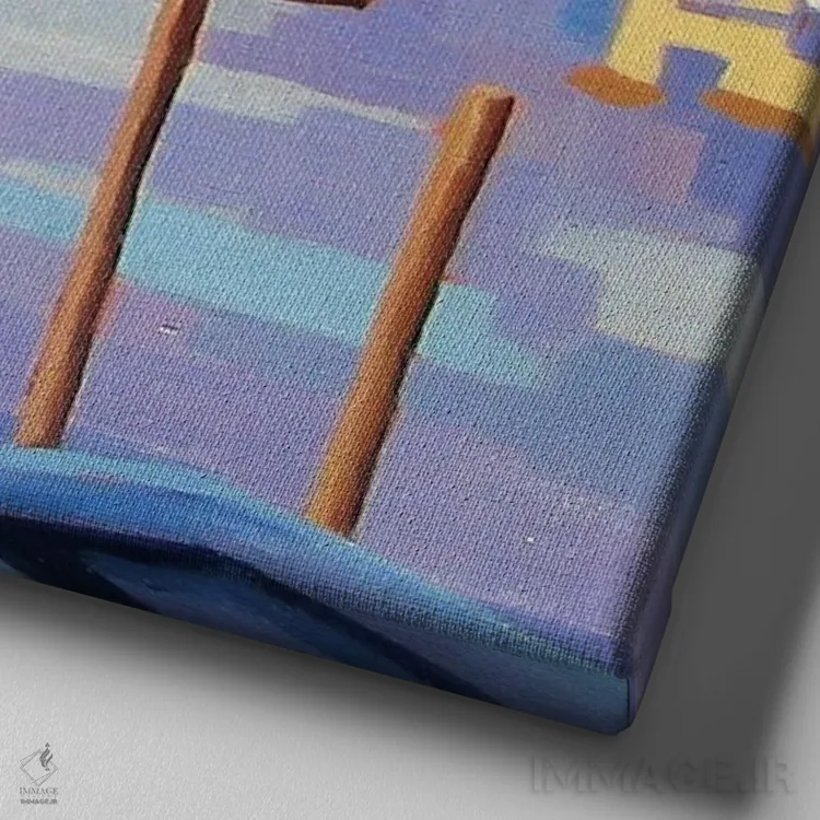 تابلو دکوراتیو A Harbor In The South Of France I,ست، بندری در جنوب ف… اثر ژان-نوئل لو ژونتر - نمای نزدیک بافت بوم