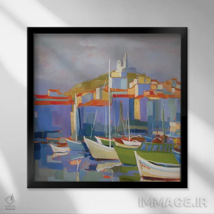 تابلو دکوراتیو مارسی I اثر ژان-نوئل لو ژونتر - نمای قابدار مشکی