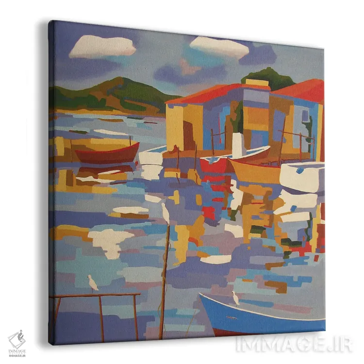 تابلو دکوراتیو A Harbor In The South Of France III,ست، بندری در جنوب… اثر ژان-نوئل لو ژونتر - نمای پرسپکتیو محصول