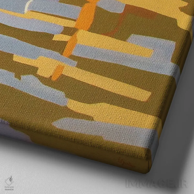 تابلو دکوراتیو انعکاس قایق ها در آب I اثر ژان-نوئل لو ژونتر - نمای نزدیک بافت بوم