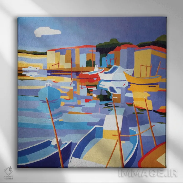 تابلو دکوراتیو La Pointe Courte Harbor,ست، بندر لا پوئن کوت اثر ژان-نوئل لو ژونتر - نمای روبهرو روی دیوار
