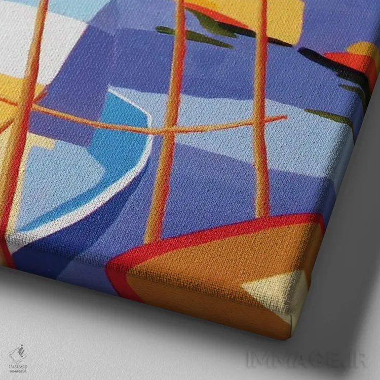 تابلو دکوراتیو La Pointe Courte Harbor,ست، بندر لا پوئن کوت اثر ژان-نوئل لو ژونتر - نمای نزدیک بافت بوم