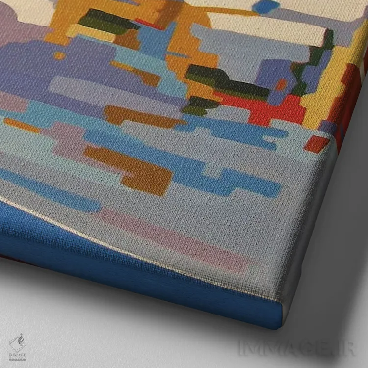 تابلو دکوراتیو A Harbor In The South Of France III,ست، بندری در جنوب… اثر ژان-نوئل لو ژونتر - نمای نزدیک بافت بوم