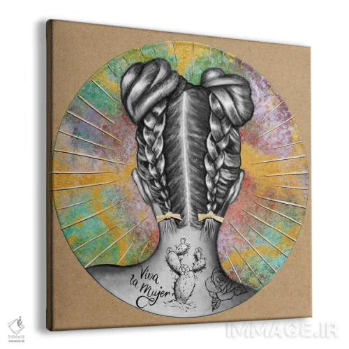 تابلو دکوراتیو زنده باد زن اثر جونیر ناوارو - نمای پرسپکتیو محصول