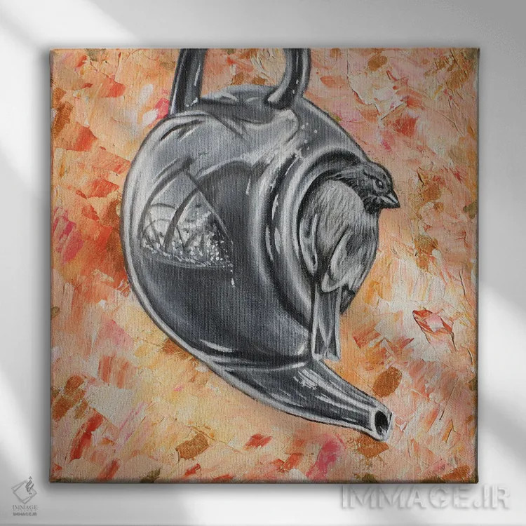 تابلو دکوراتیو لانه پرنده اثر جونیر ناوارو - نمای روبهرو روی دیوار