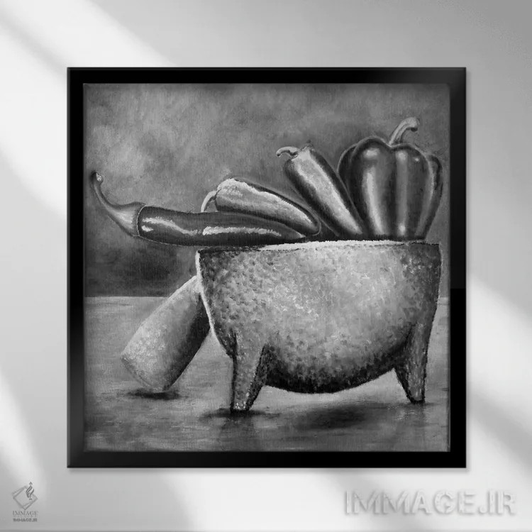 تابلو دکوراتیو ال مولکاجته اثر جونیر ناوارو - نمای قابدار مشکی
