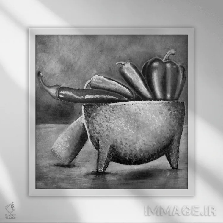 تابلو دکوراتیو ال مولکاجته اثر جونیر ناوارو - نمای قابدار سفید