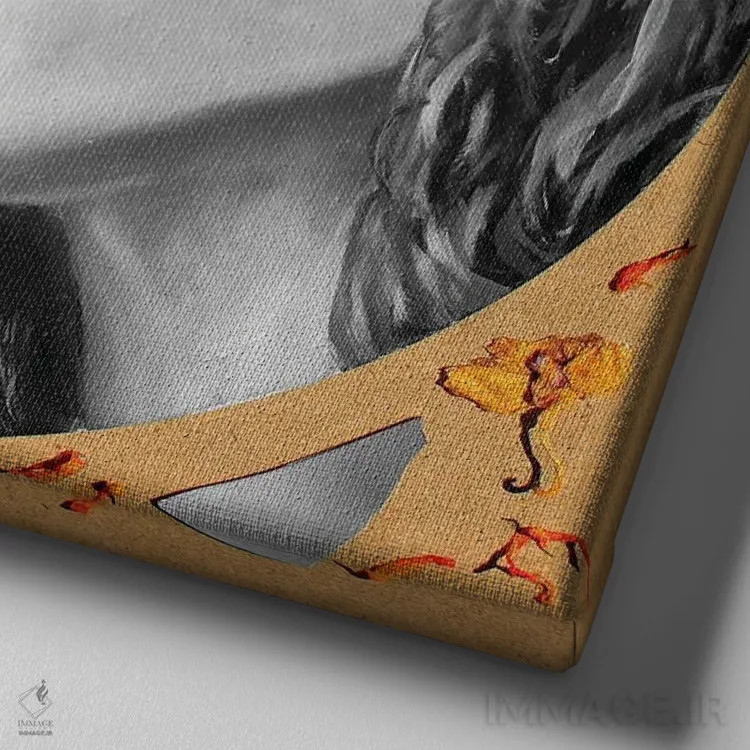 تابلو دکوراتیو زیبای شکسته اثر جونیر ناوارو - نمای نزدیک بافت بوم