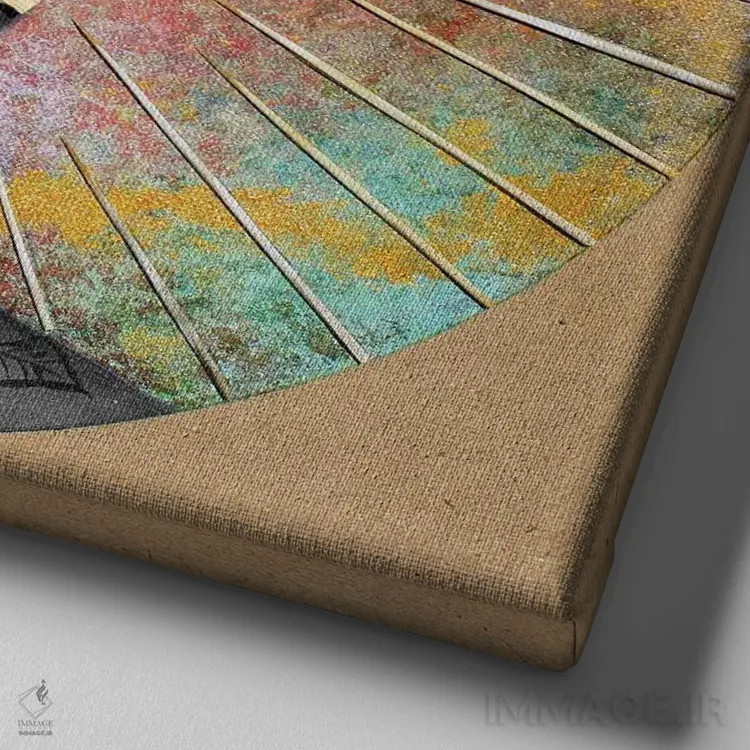 تابلو دکوراتیو زنده باد زن اثر جونیر ناوارو - نمای نزدیک بافت بوم