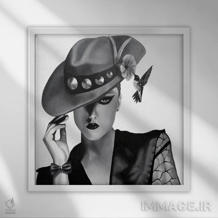 تابلو دکوراتیو پرواز سریع اثر جونیر ناوارو - نمای قابدار سفید