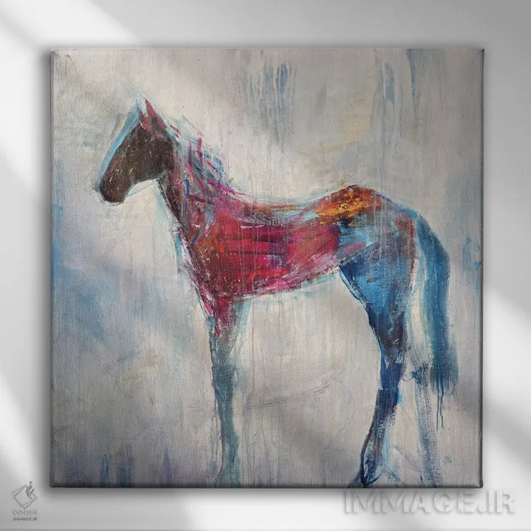 تابلو دکوراتیو آبی کوچک من اثر جودی ماس - نمای روبهرو روی دیوار