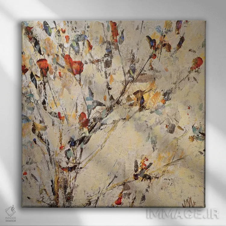 تابلو انتزاعی بهار سدونا اثر جودی ماس - نمای روبهرو روی دیوار
