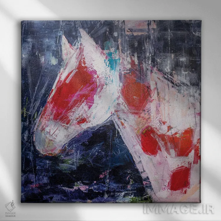 تابلو دکوراتیو کره اسب خجالتی اثر جودی ماس - نمای روبهرو روی دیوار