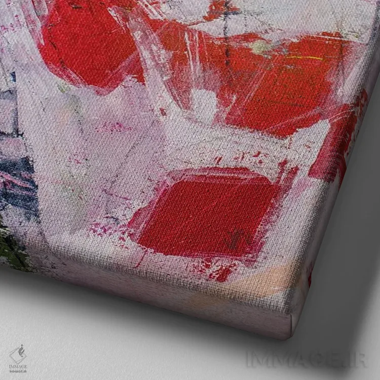 تابلو دکوراتیو کره اسب خجالتی اثر جودی ماس - نمای نزدیک بافت بوم