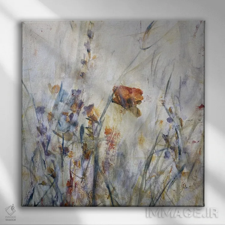 تابلو انتزاعی جملات کوچک یک اثر جولیان اسپنسر - نمای روبهرو روی دیوار