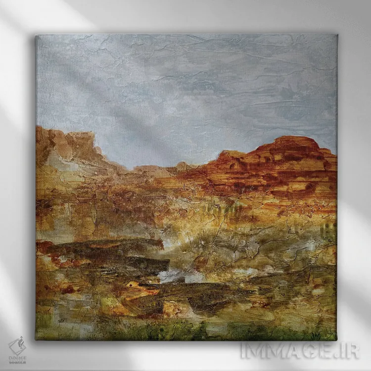 تابلو انتزاعی گرداب وسیع اثر جودی ماس - نمای روبهرو روی دیوار