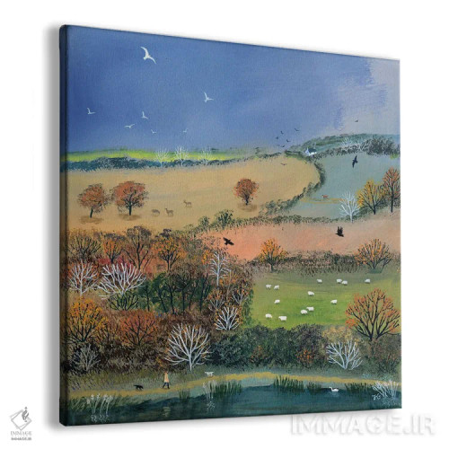 تابلو دکوراتیو فرار با دوستان اثر جو گراندی - نمای پرسپکتیو محصول