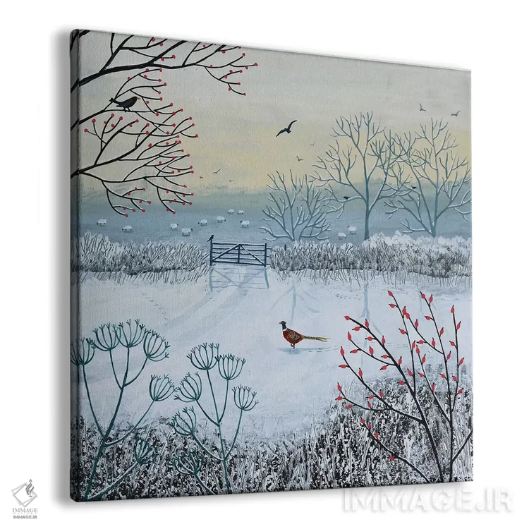 تابلو دکوراتیو صبح برفی اثر جو گراندی - نمای پرسپکتیو محصول