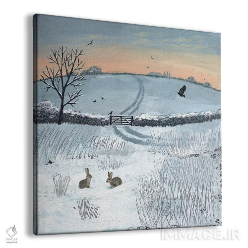 تابلو دکوراتیو سپیده دم زمستانی اثر جو گراندی - نمای پرسپکتیو محصول