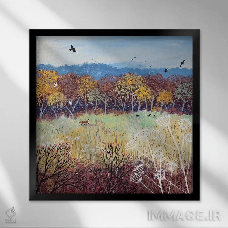 تابلو دکوراتیو طلای صیقلی اثر جو گراندی - نمای قابدار مشکی