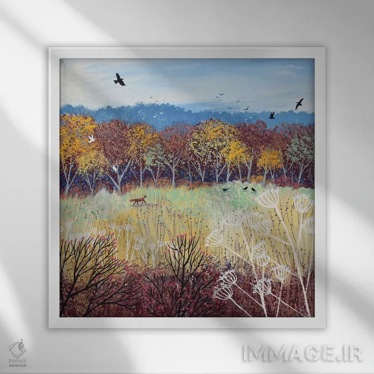 تابلو دکوراتیو طلای صیقلی اثر جو گراندی - نمای قابدار سفید