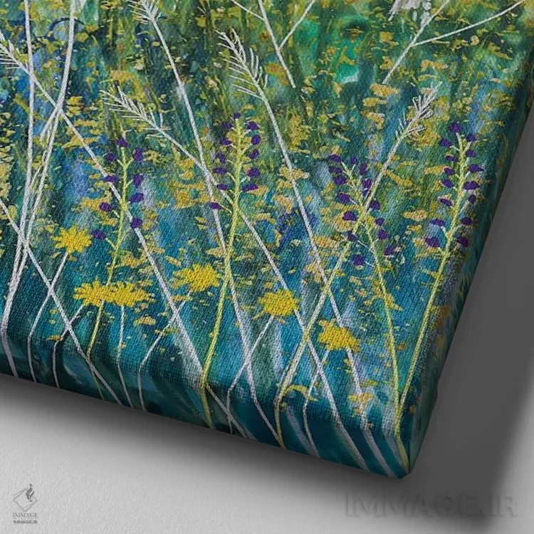 تابلو دکوراتیو طوفان نزدیک اثر جو گراندی - نمای نزدیک بافت بوم