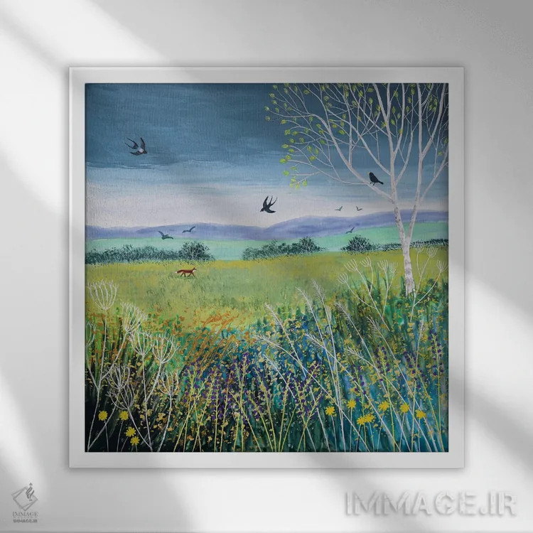 تابلو دکوراتیو طوفان نزدیک اثر جو گراندی - نمای قابدار سفید