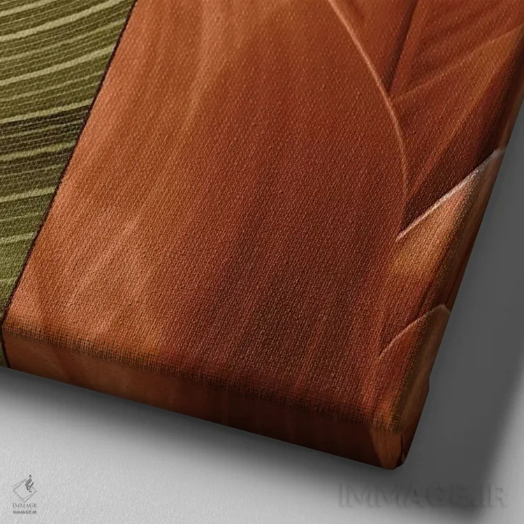 تابلو دکوراتیو سه گانه استوایی II اثر جان سبا - نمای نزدیک بافت بوم