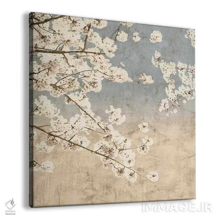 تابلو دکوراتیو شکوفه های گیلاس II اثر جان سبا - نمای پرسپکتیو محصول