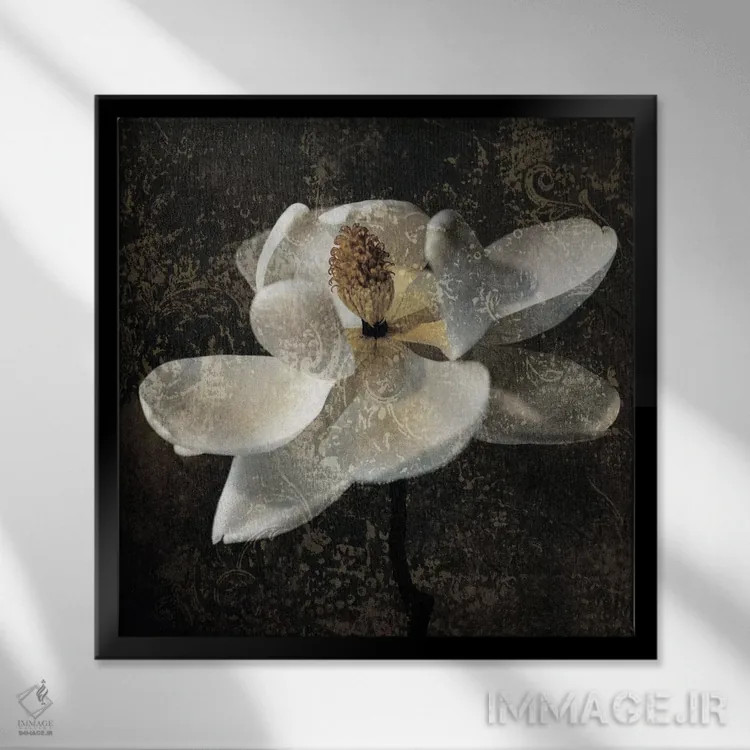 تابلو دکوراتیو مگنولیا II اثر جان سبا - نمای قابدار مشکی