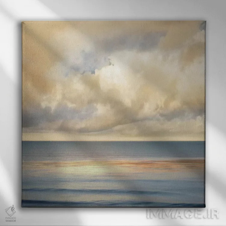 تابلو دکوراتیو نور اقیانوس II اثر جان سبا - نمای روبهرو روی دیوار