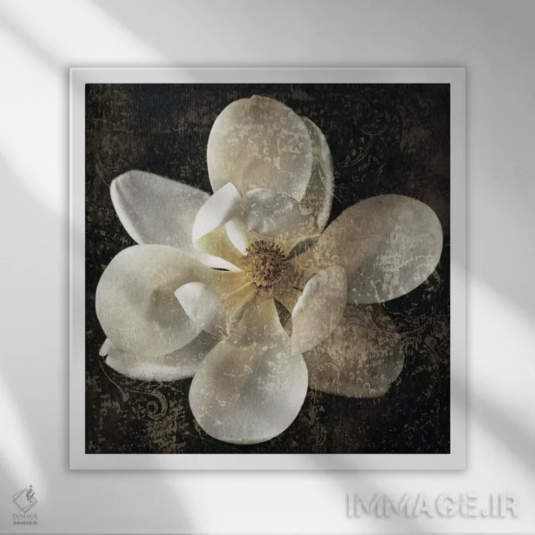 تابلو دکوراتیو مگنولیا I اثر جان سبا - نمای قابدار سفید