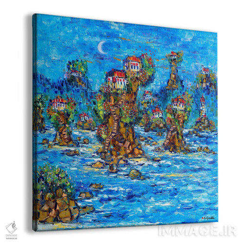 تابلو دکوراتیو جزایر پایه دار اثر یواخیم مک میلان - نمای پرسپکتیو محصول