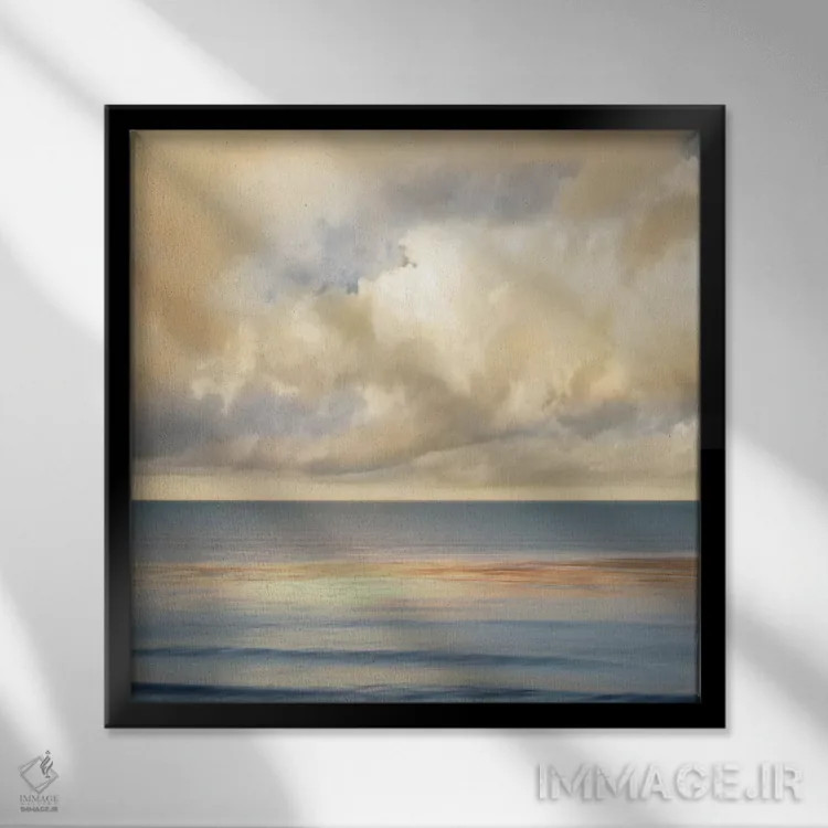 تابلو دکوراتیو نور اقیانوس II اثر جان سبا - نمای قابدار مشکی