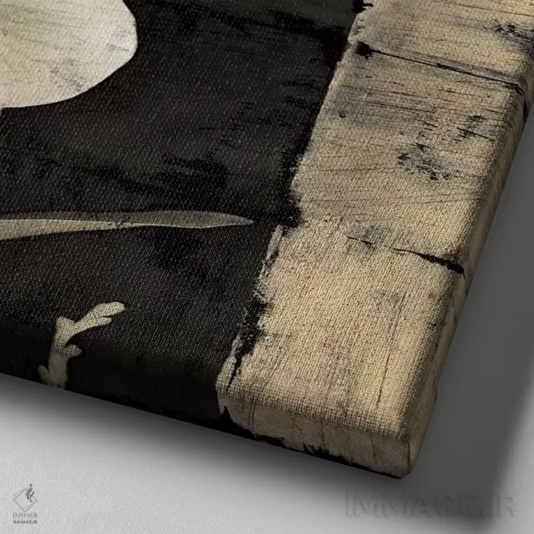 تابلو دکوراتیو شکوفایی ارکیده ها II اثر جان سبا - نمای نزدیک بافت بوم