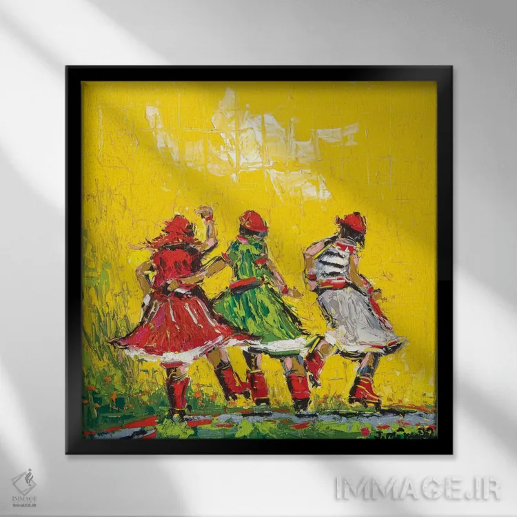 تابلو دکوراتیو اسکیت سواری اثر یواخیم مک میلان - نمای قابدار مشکی