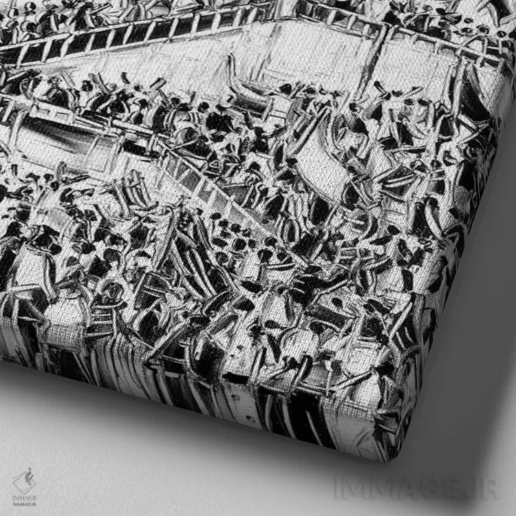 تابلو دکوراتیو تسلط بر کنگره اثر یواخیم مک میلان - نمای نزدیک بافت بوم