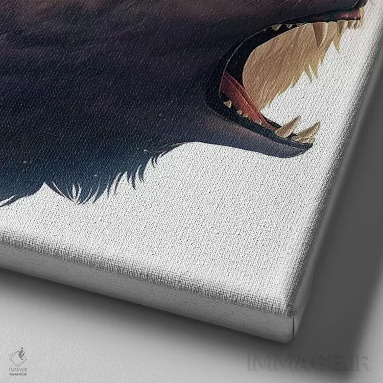 تابلو دکوراتیو یین و یانگ اثر جو جو آرت - نمای نزدیک بافت بوم