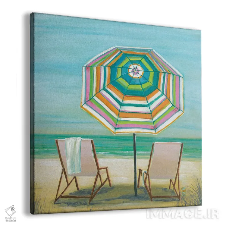 تابلو دکوراتیو دوتایی کنار دریا I اثر جولی جوی - نمای پرسپکتیو محصول