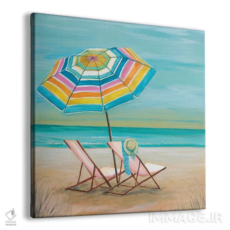 تابلو دکوراتیو دوتایی کنار دریا II اثر جولی جوی - نمای پرسپکتیو محصول