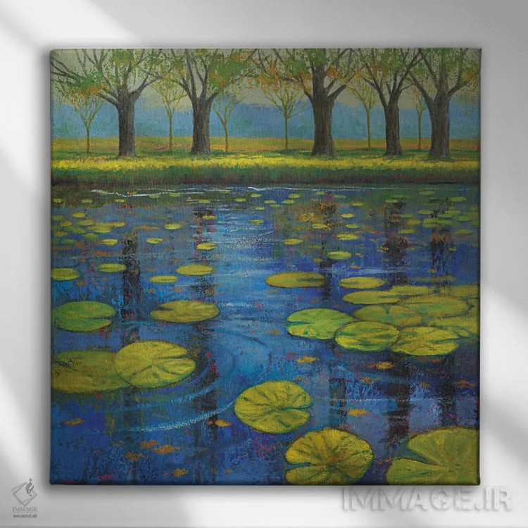 تابلو دکوراتیو چشمه های درخشان III اثر جولی جوی - نمای روبهرو روی دیوار