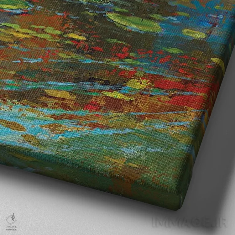 تابلو دکوراتیو بهار درخشان I اثر جولی جوی - نمای نزدیک بافت بوم