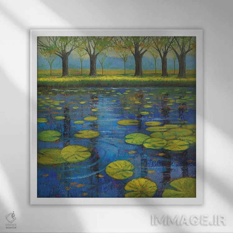 تابلو دکوراتیو چشمه های درخشان III اثر جولی جوی - نمای قابدار سفید