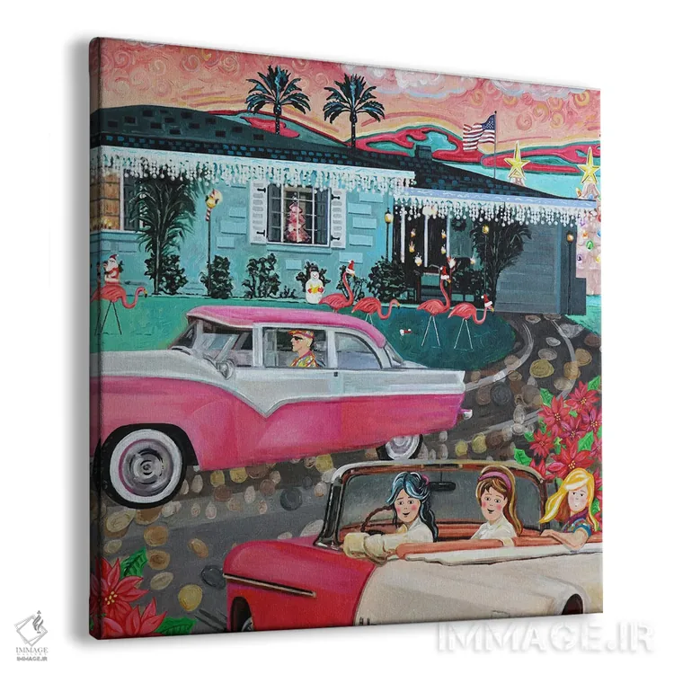 تابلو دکوراتیو کریسمس نوآورانه دهه ۱۹۵۰ اثر جولی پیس هوف - نمای پرسپکتیو محصول