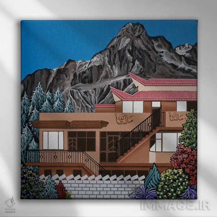 تابلو دکوراتیو خانه جایی ست که دل آنجاست اثر لیزا جپسون - نمای روبهرو روی دیوار