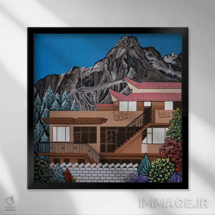 تابلو دکوراتیو خانه جایی ست که دل آنجاست اثر لیزا جپسون - نمای قابدار مشکی