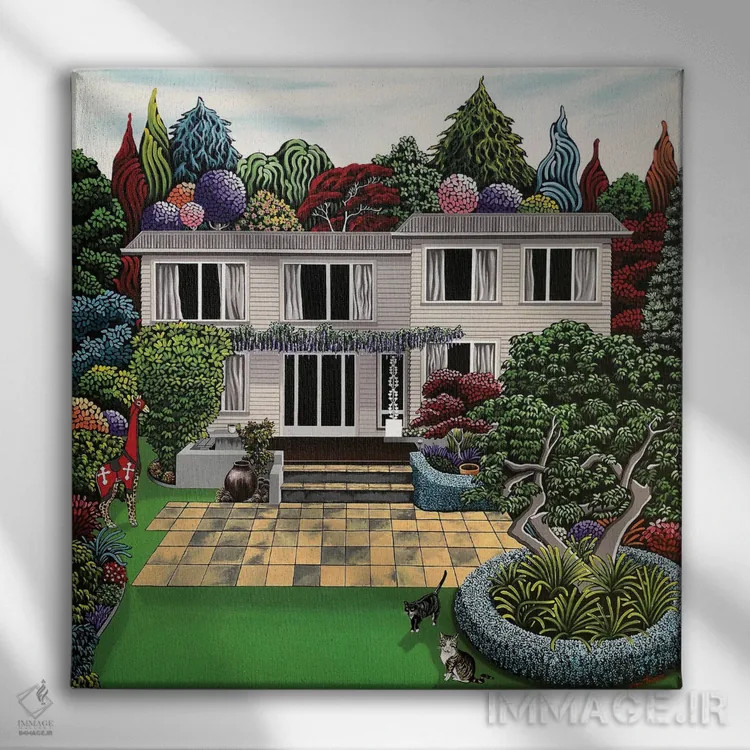 تابلو دکوراتیو شادمانی خانوادگی اثر لیزا جپسون - نمای روبهرو روی دیوار